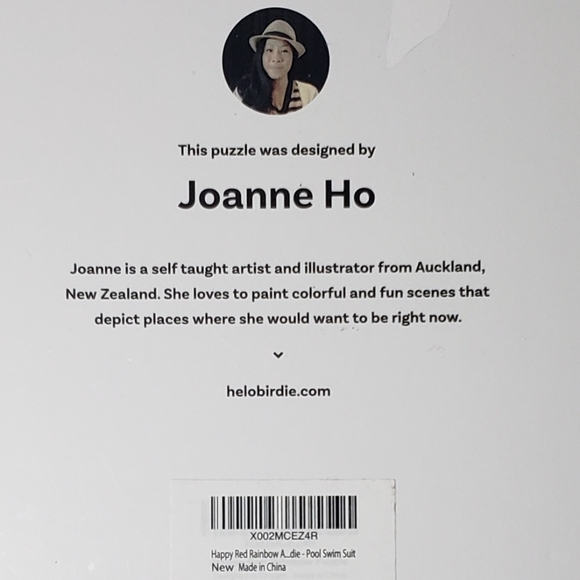 Happy Red Rainbow Puzzle by Artist Joanne Ho - Picture 3 of 4